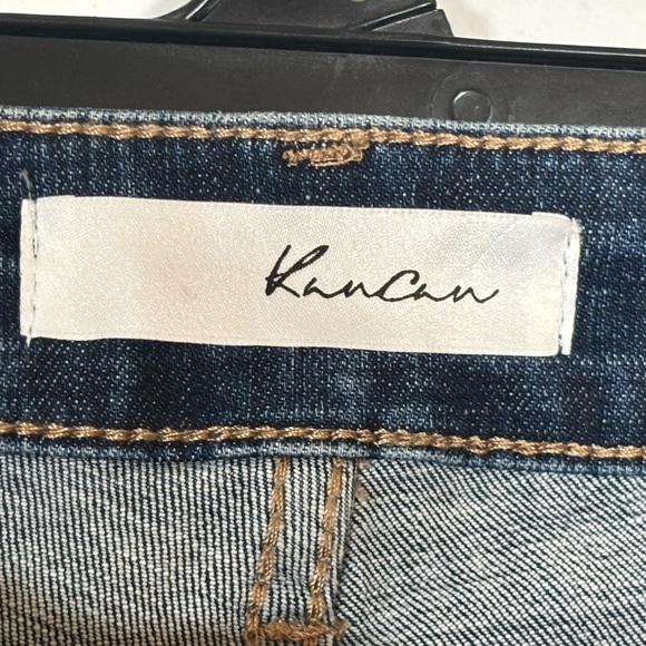 KanCan Women’s Distressed Skinny Jeans Size 13/30 Dark Wash Raw Frayed Hem - Picture 6 of 11